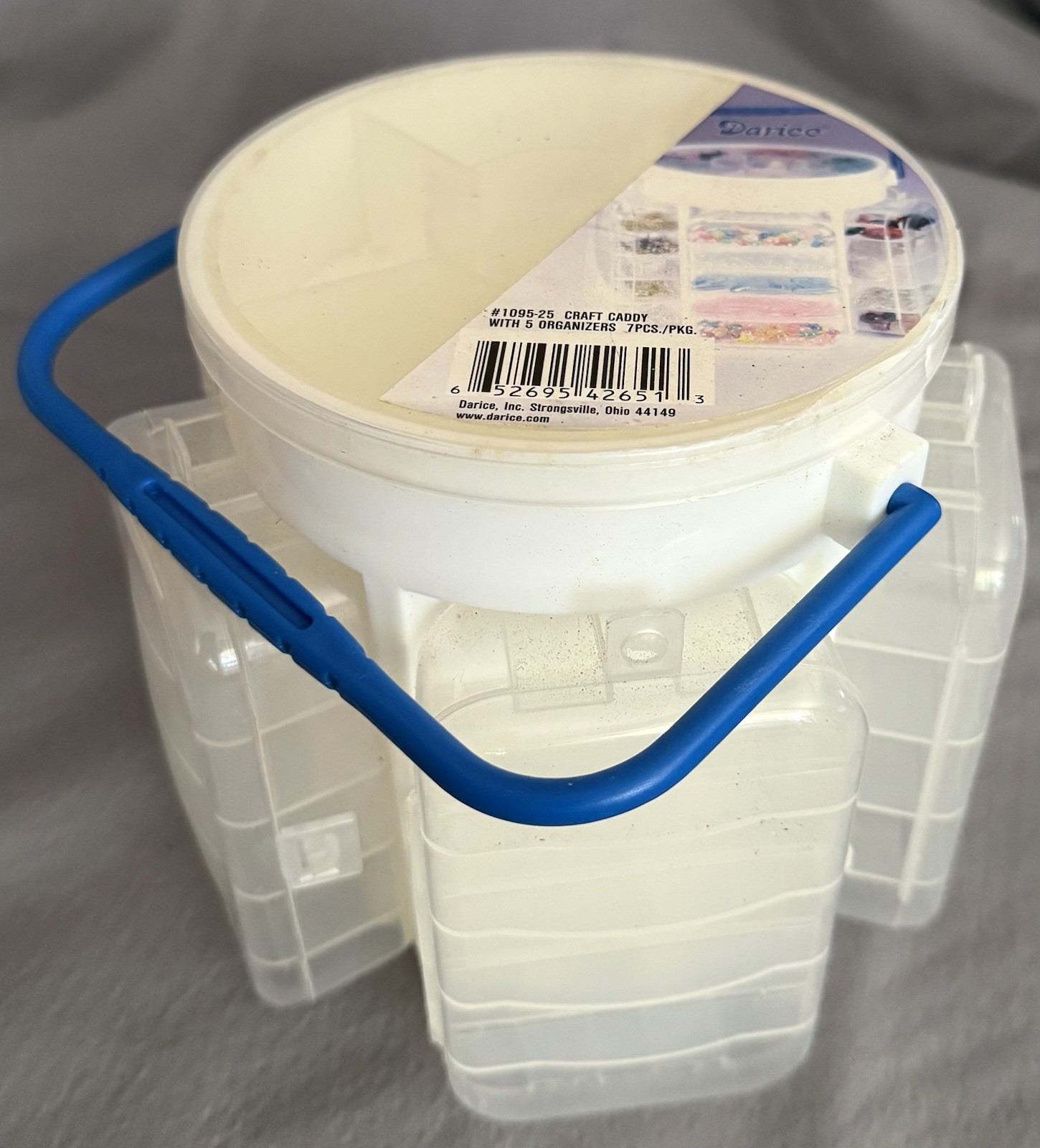 Darice 5-Sided Portable Craft Caddy Kit 1095-25 w/5 Divided Bead Organizers