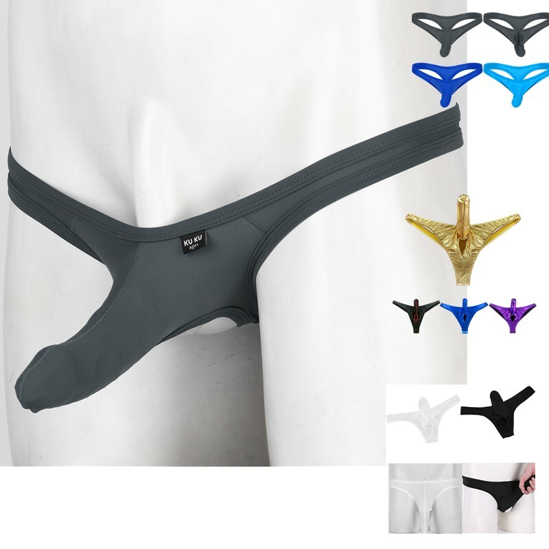 Men Jockstrap G-String Underwear Penis Sheath Briefs Underpants Low Rise Bikini