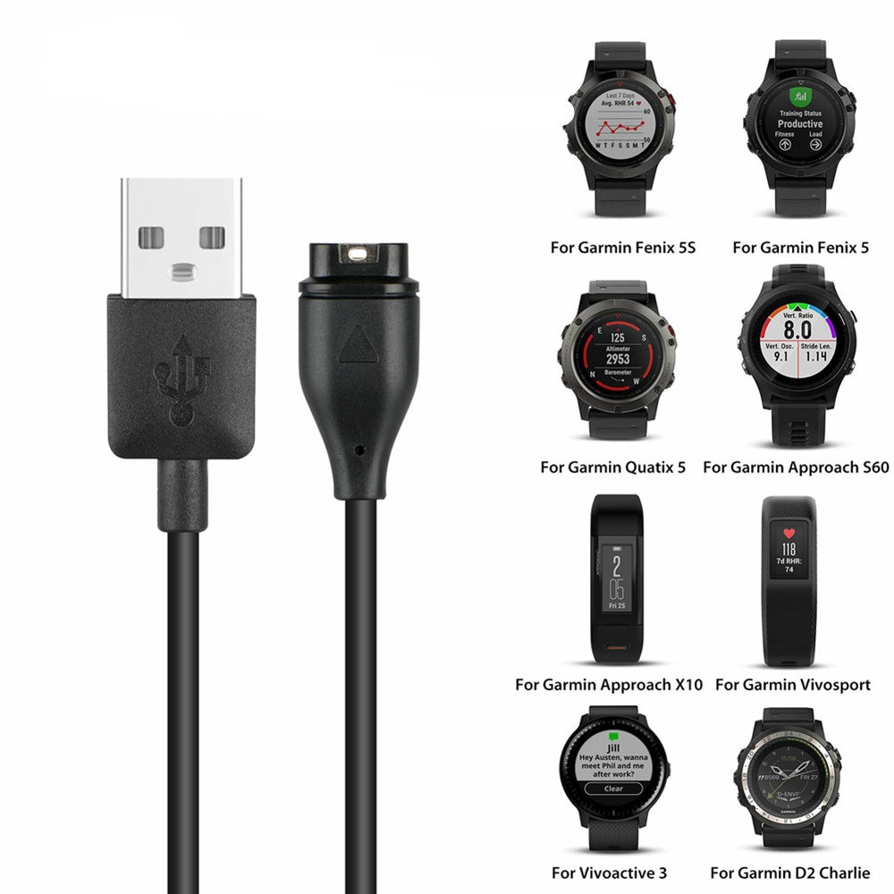 USB Charging Cable For Garmin Fenix 5 5S 5X Vivoactive 3 Vivosport Watch