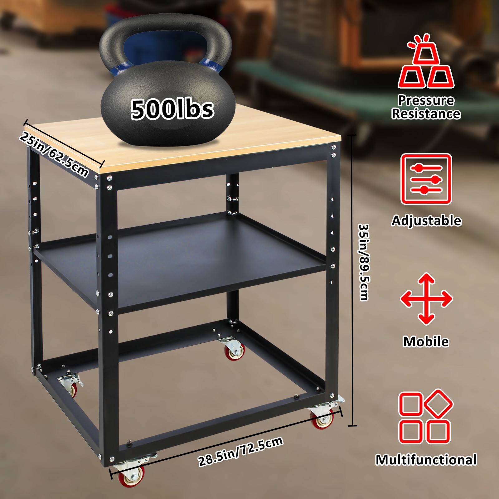 Height Adjustable Planer Stand with Wheels,Miter Saw Tool Stand,Power Tool Stand