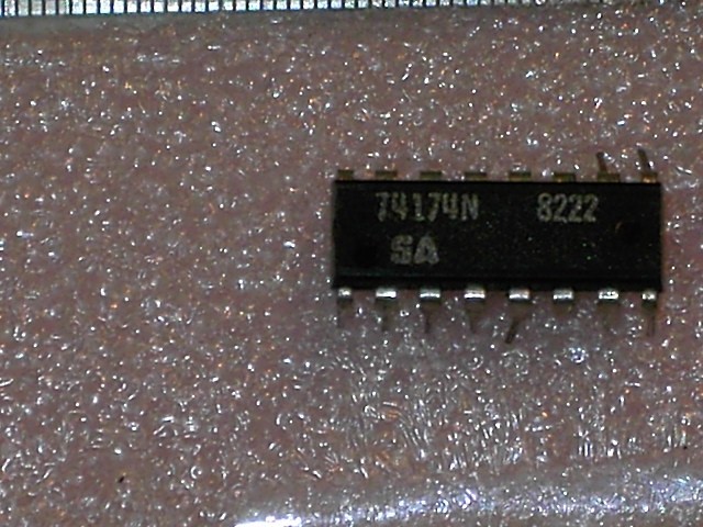 SN 74174 hex D flip-flop, common asynchronous clear