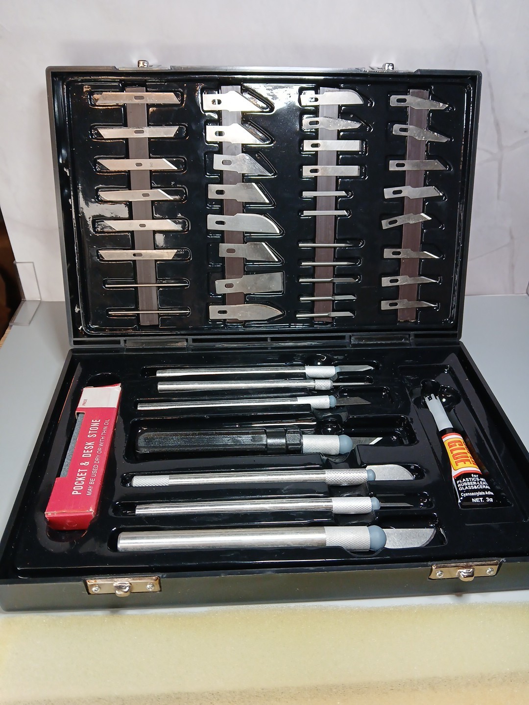 Deluxe Cutting Knife Set With Case Similar To Exacto 56 Piece Precision Hobby Kn