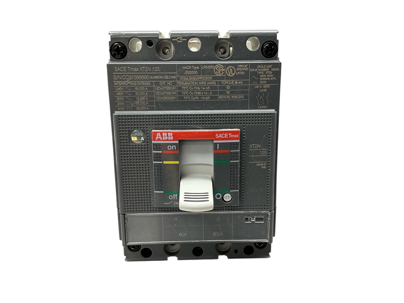 XT2NU3060AFF000XXX  ABB Circuit Breakers, Tmax XT Series  ABB Circuit Breaker