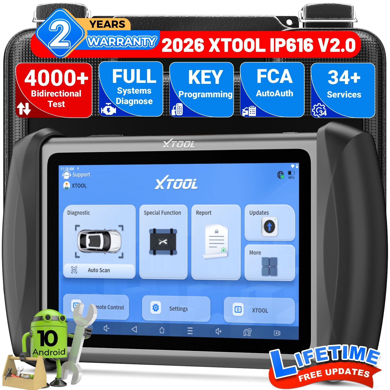 USED XTOOL IP616 V2.0 Auto Full System Diagnostic Tool Scanner Key Programmer