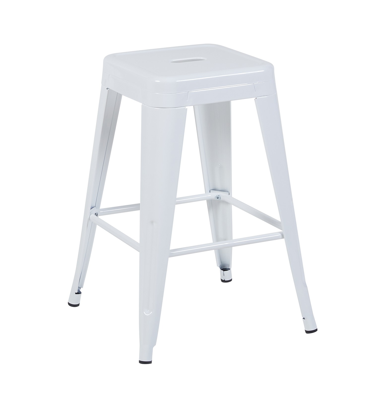 24 Inch Counter Height Stool, Backless Metal Bar Stools Set of 4, Non-Stackabl