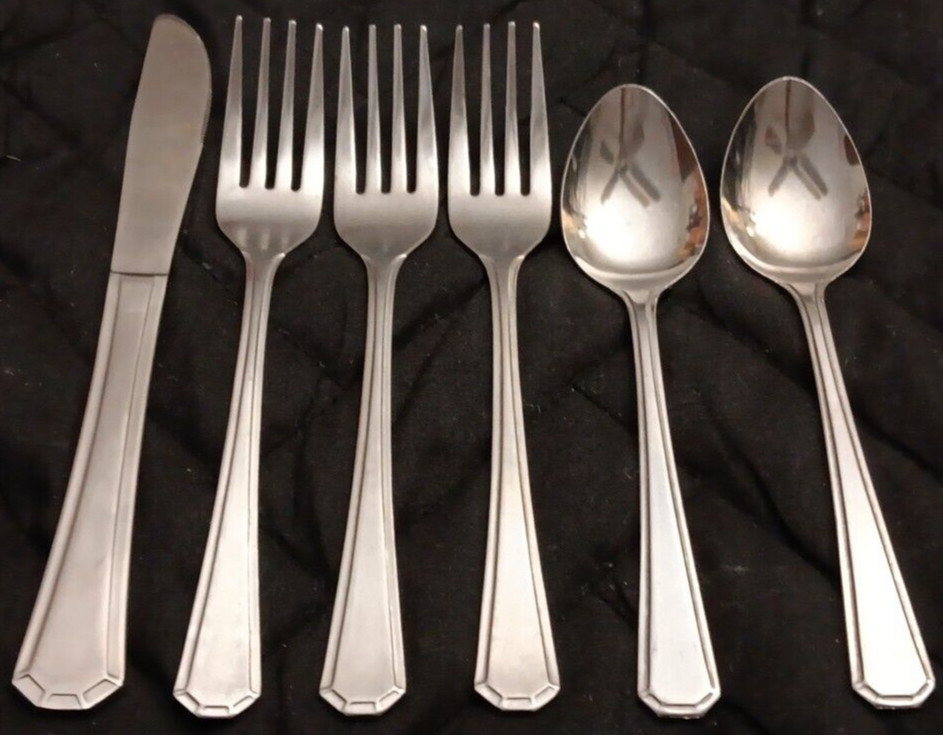 Lot Of 6 Farberware Chatham Stainless Mixed Flatware Piece Lot