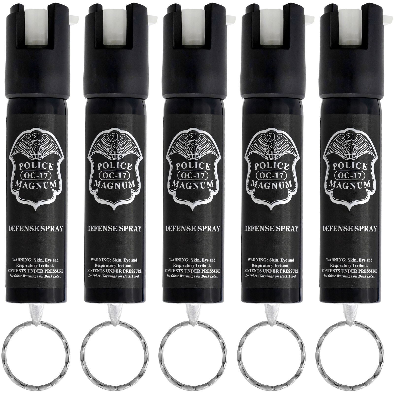 5 Police Magnum pepper spray .75oz keyring GID safety self defense protection