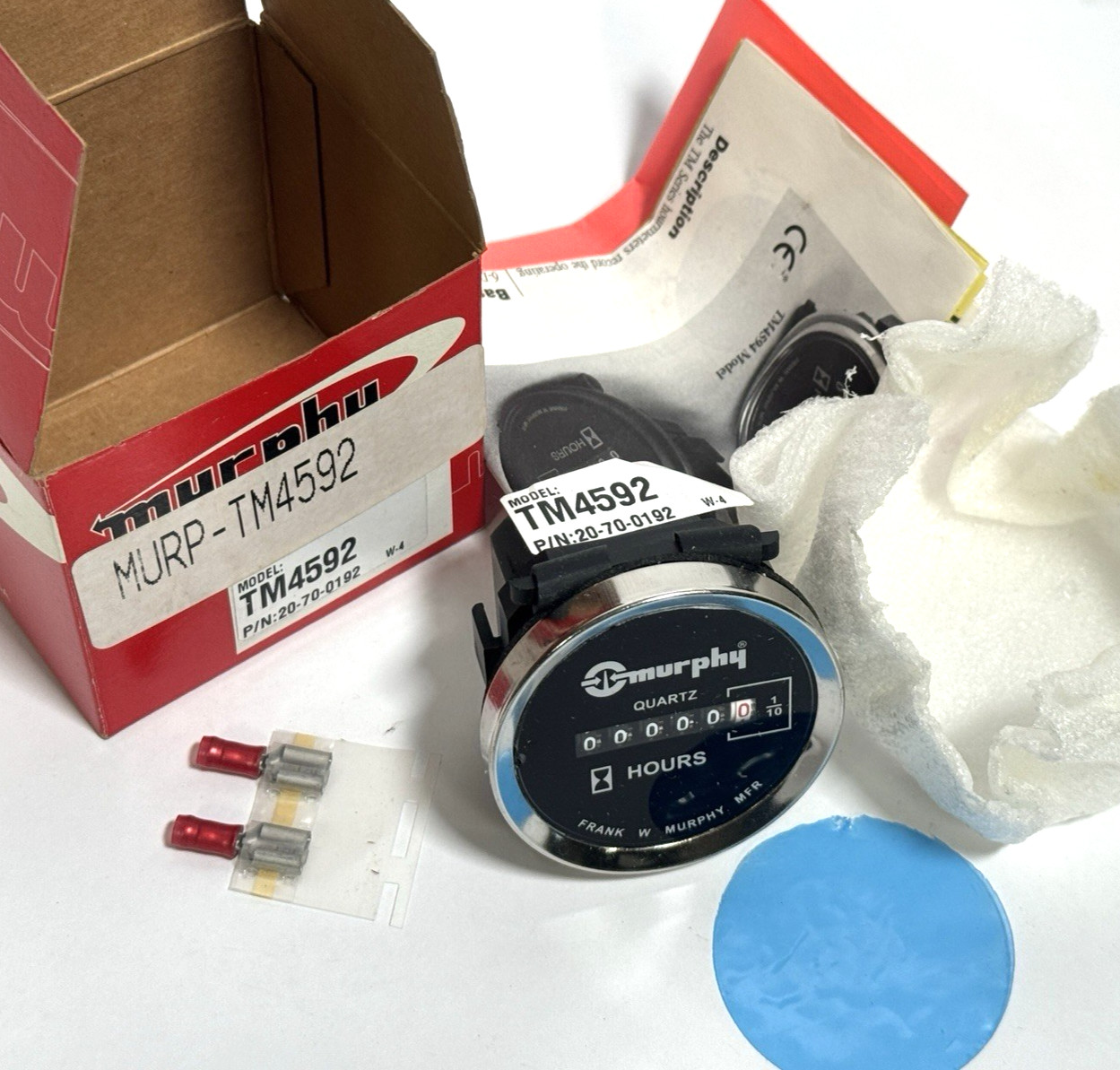 Murphy TM4592 12V Solid-State Electronic Hourmeter, 20-70-0192