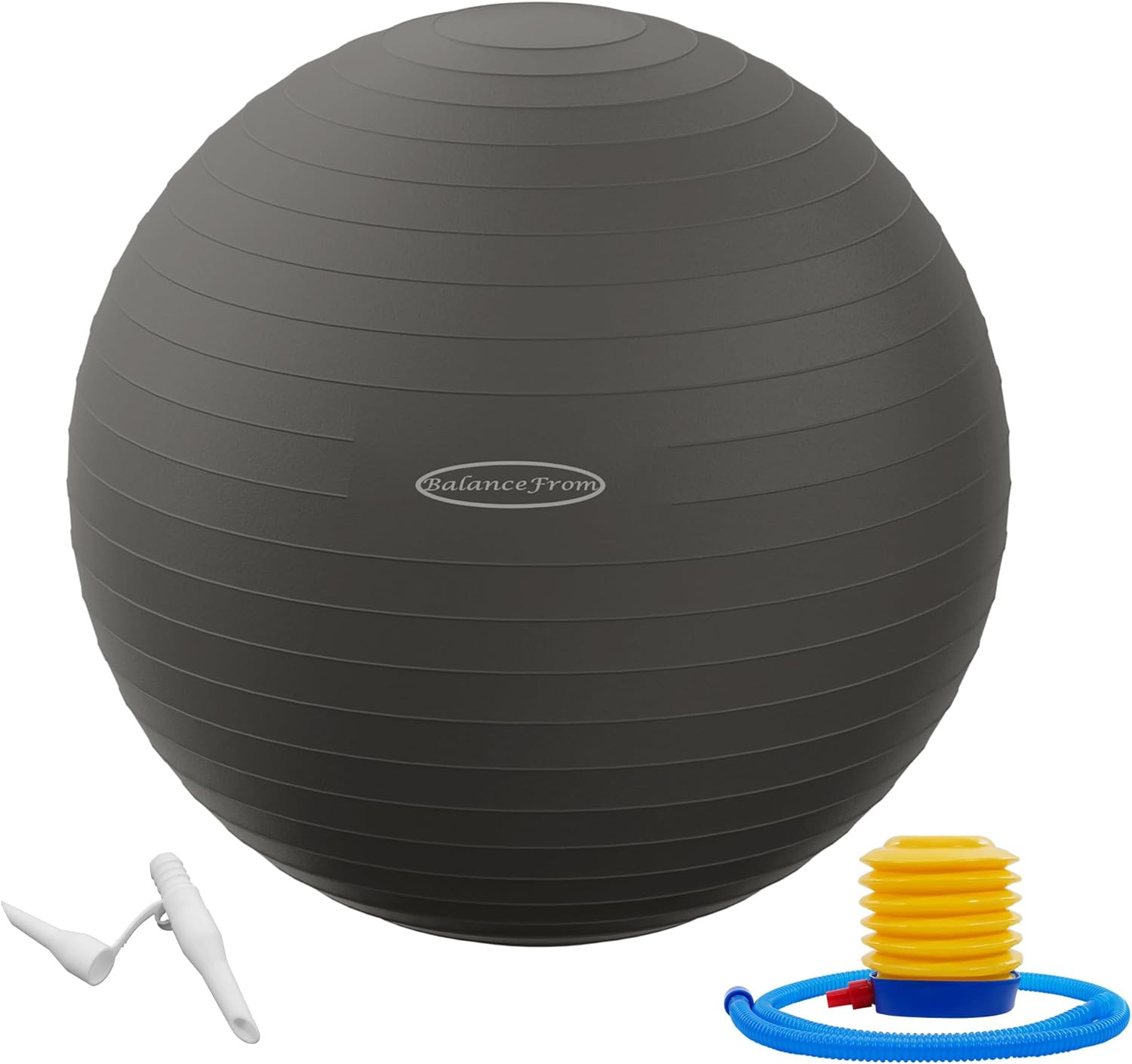 Fitvids Exercise Ball for Fitness, Yoga, Pilates with Quick Pump, Anti-Burst Sli