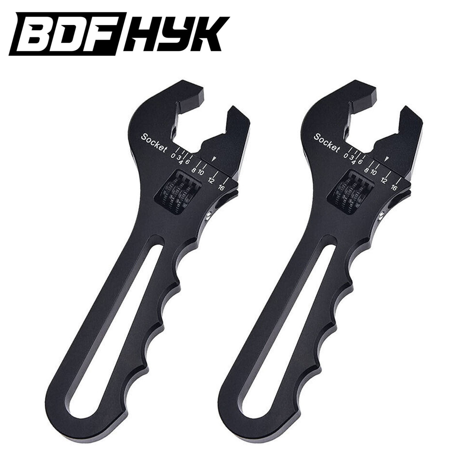 BDFHYK 2PCS Adjustable Wrench Aluminum Tool Spanner 3AN-16AN for Hose Fitting