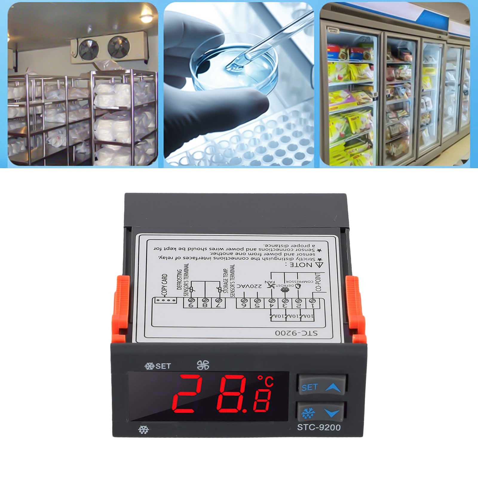 Efficient Cooling Control STC9200 Refrigeration Defrost Fan Controller 220V