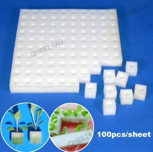 100x White Soilless Hydroponic Sponge Nursery Plants Growth Cultivation 21H