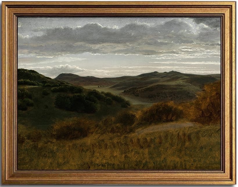 Gold Framed Vintage Landscape Wall Art 8"L x 10"W, Mountain