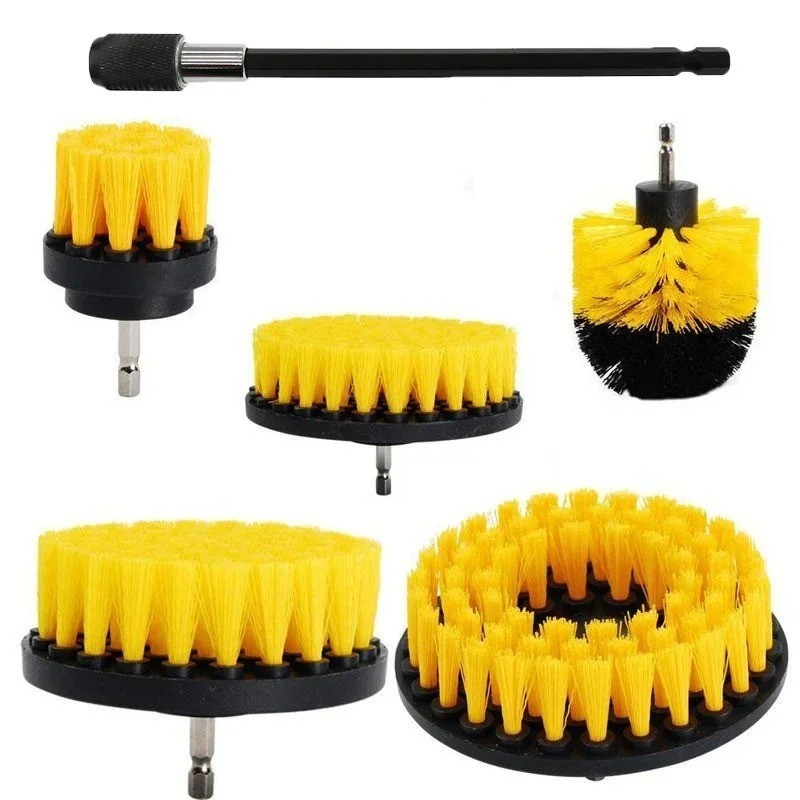Drill Brush Attachment Set Power Scrubber Cleaning Kit Bathroom Tile Grout Clean