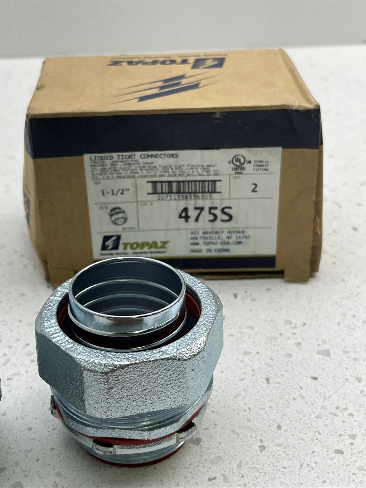 475S Topaz 1-1/2” Liquid Tight Connectors Qty2