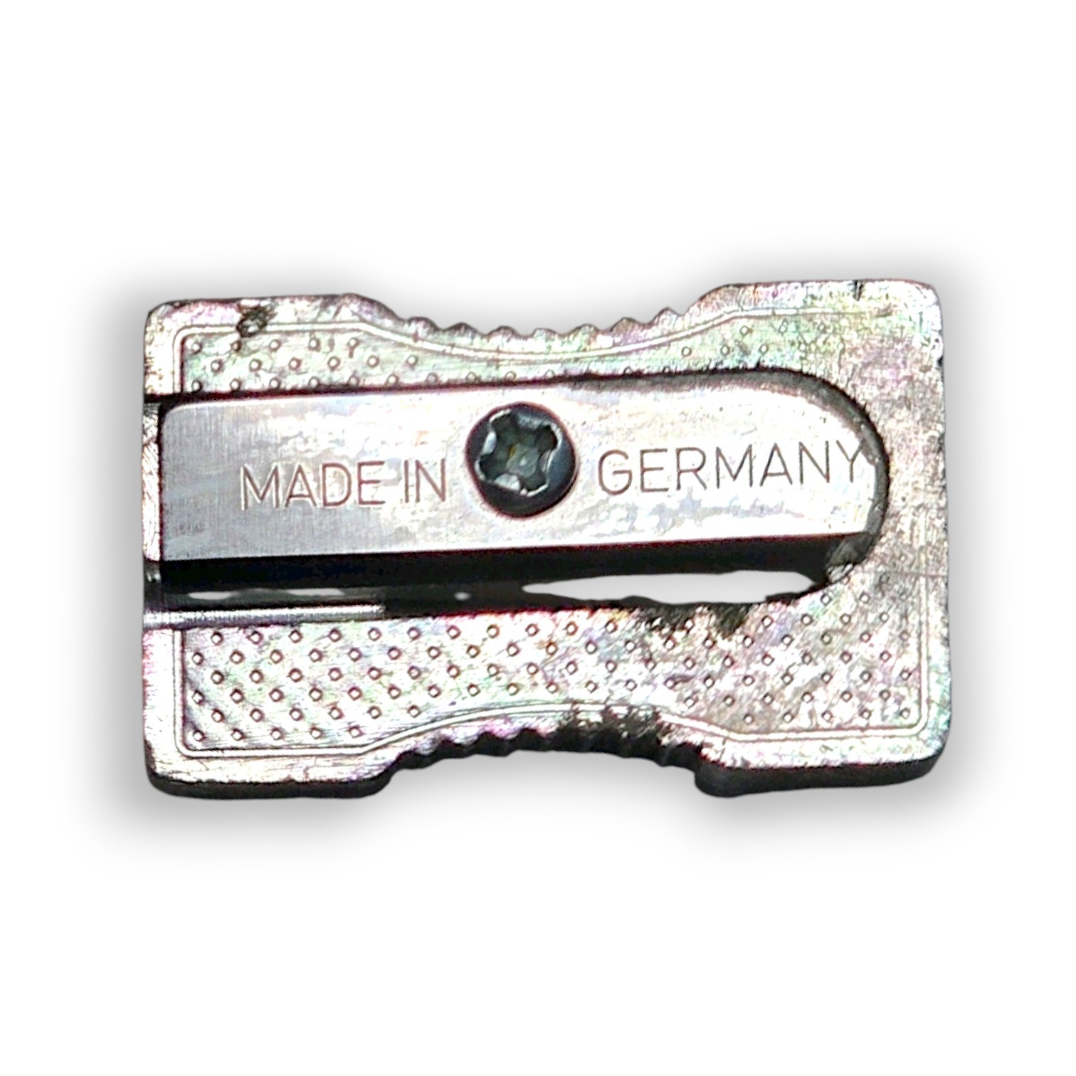 Vintage Faber-Castell Magnesium Wedge Pencil Sharpener Germany Blade