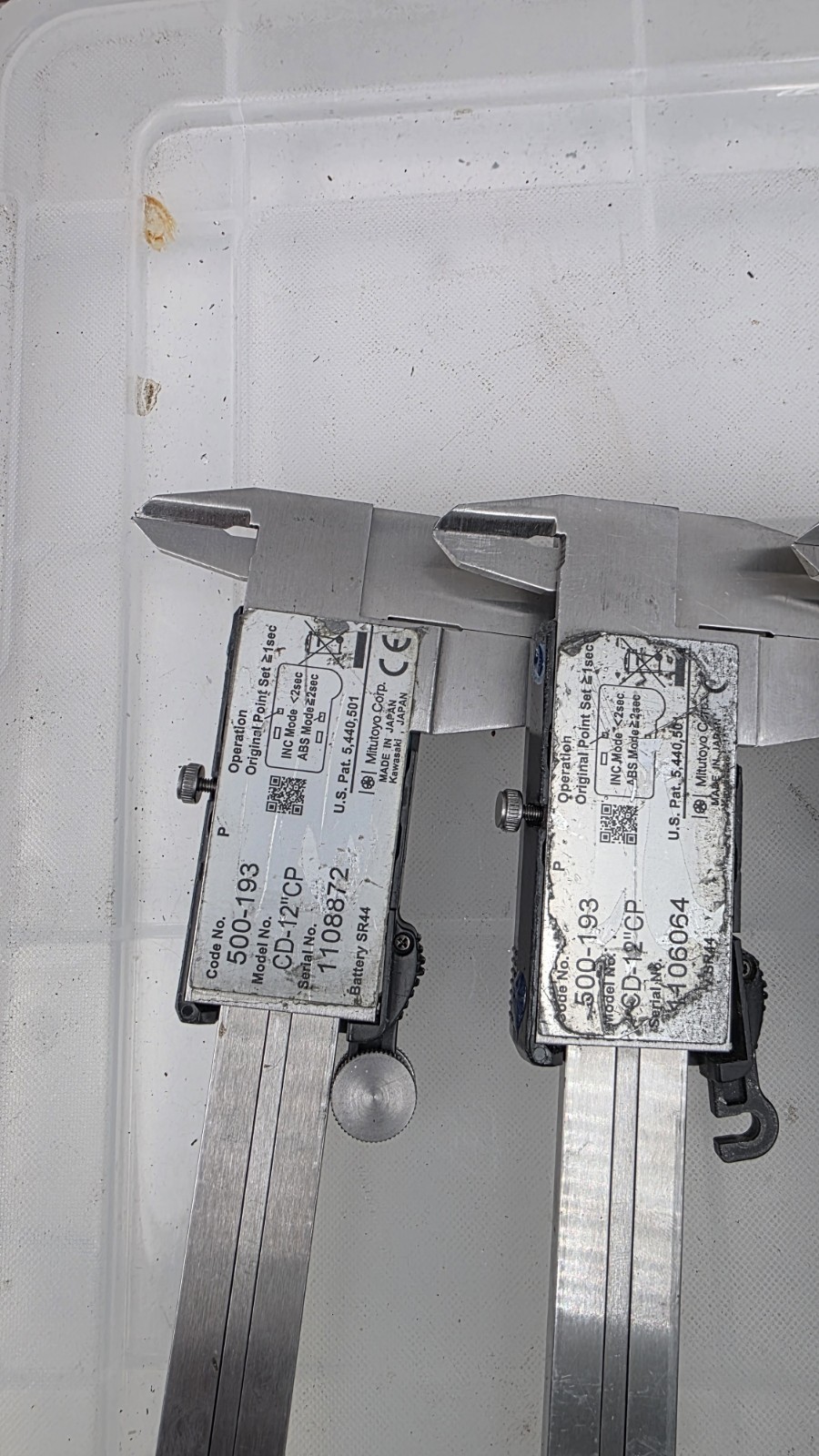 set Mitutoyo Absolute Digimatic Caliper aos