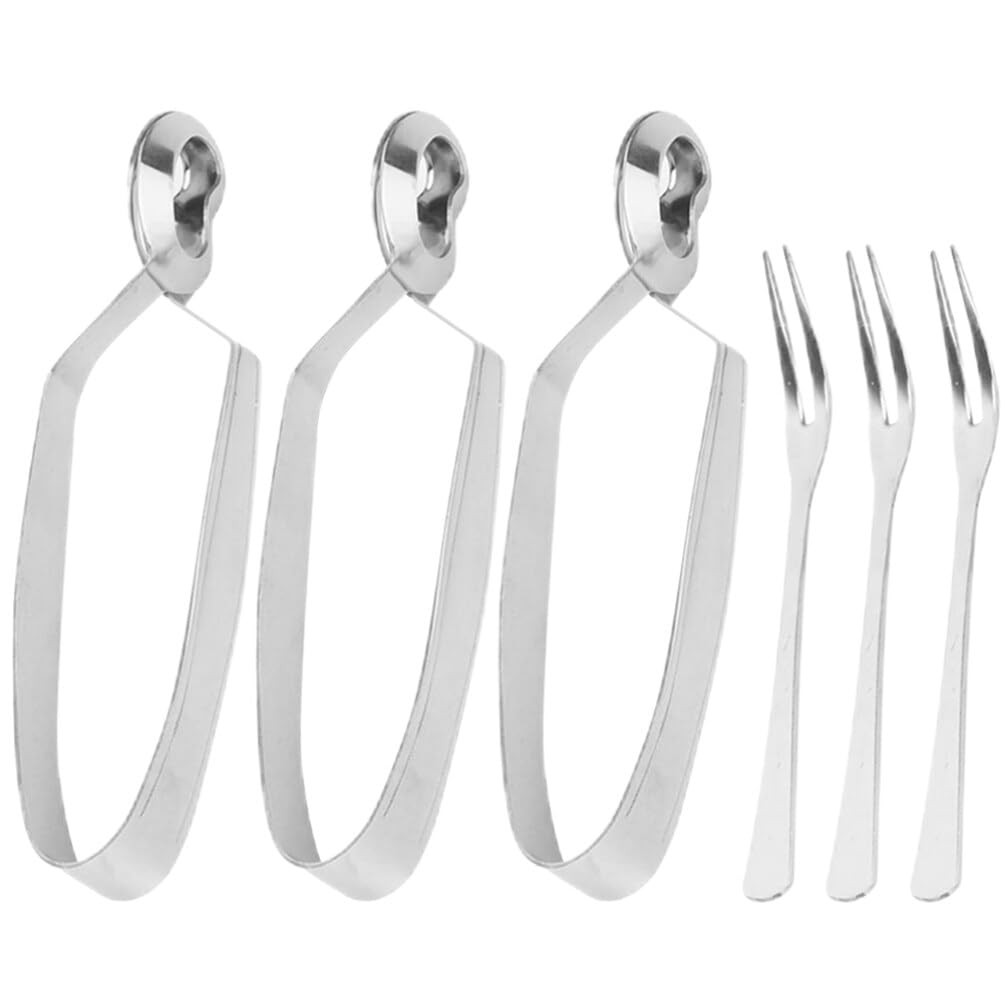 6 PCS Stainless Steel Snail Cutlery Set Escargot Tongs And Forks Seafood Kit