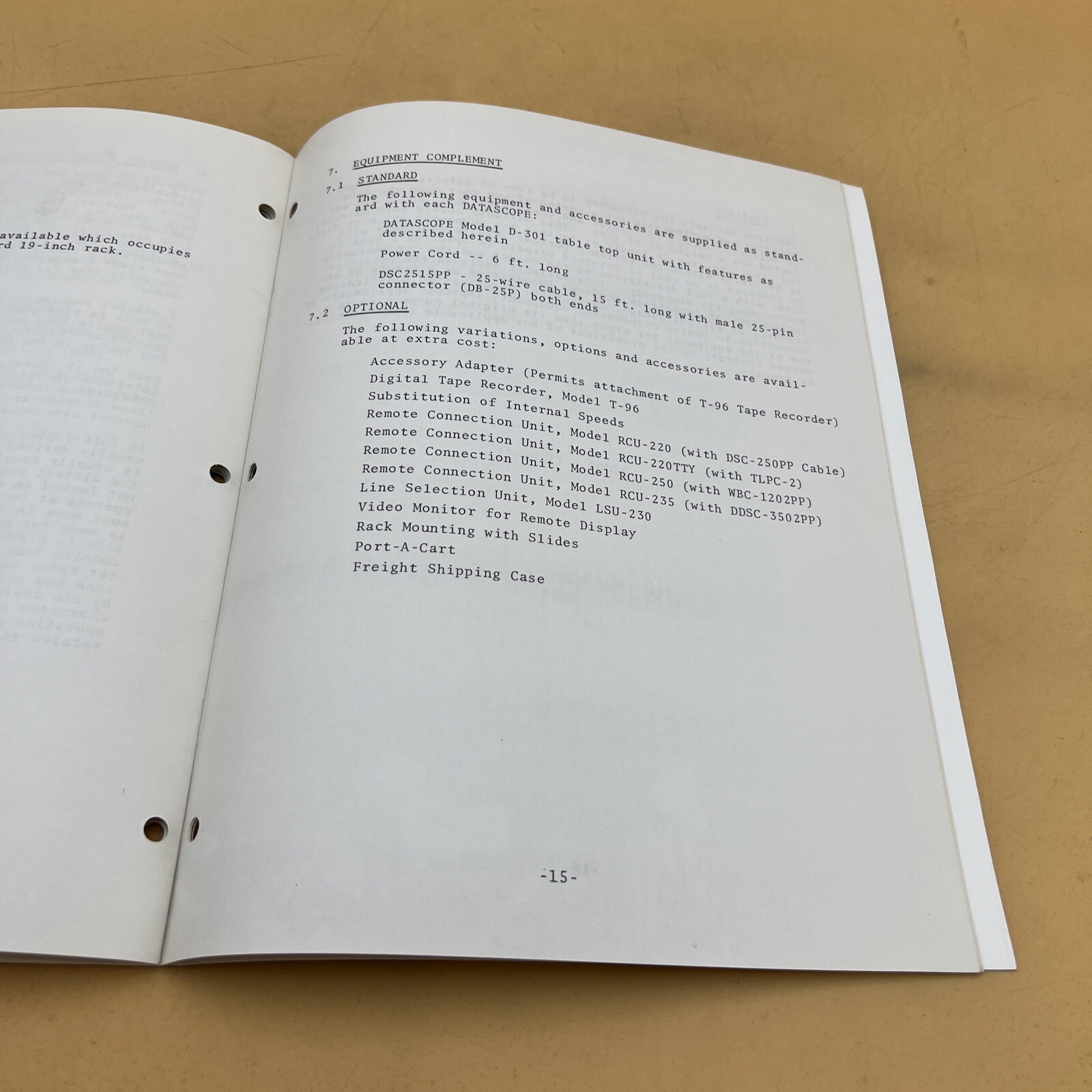 Vintage 1979 Spectron Datascope Model D-301 Instruction Manual Guide Book