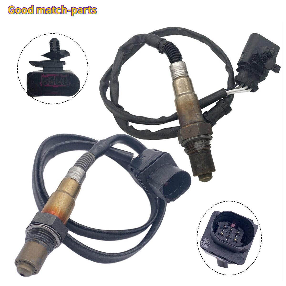 2pcs Oxygen O2 Sensor Up+Downstream For VW Beetle Golf Jetta Passat Rabbit 2.5L