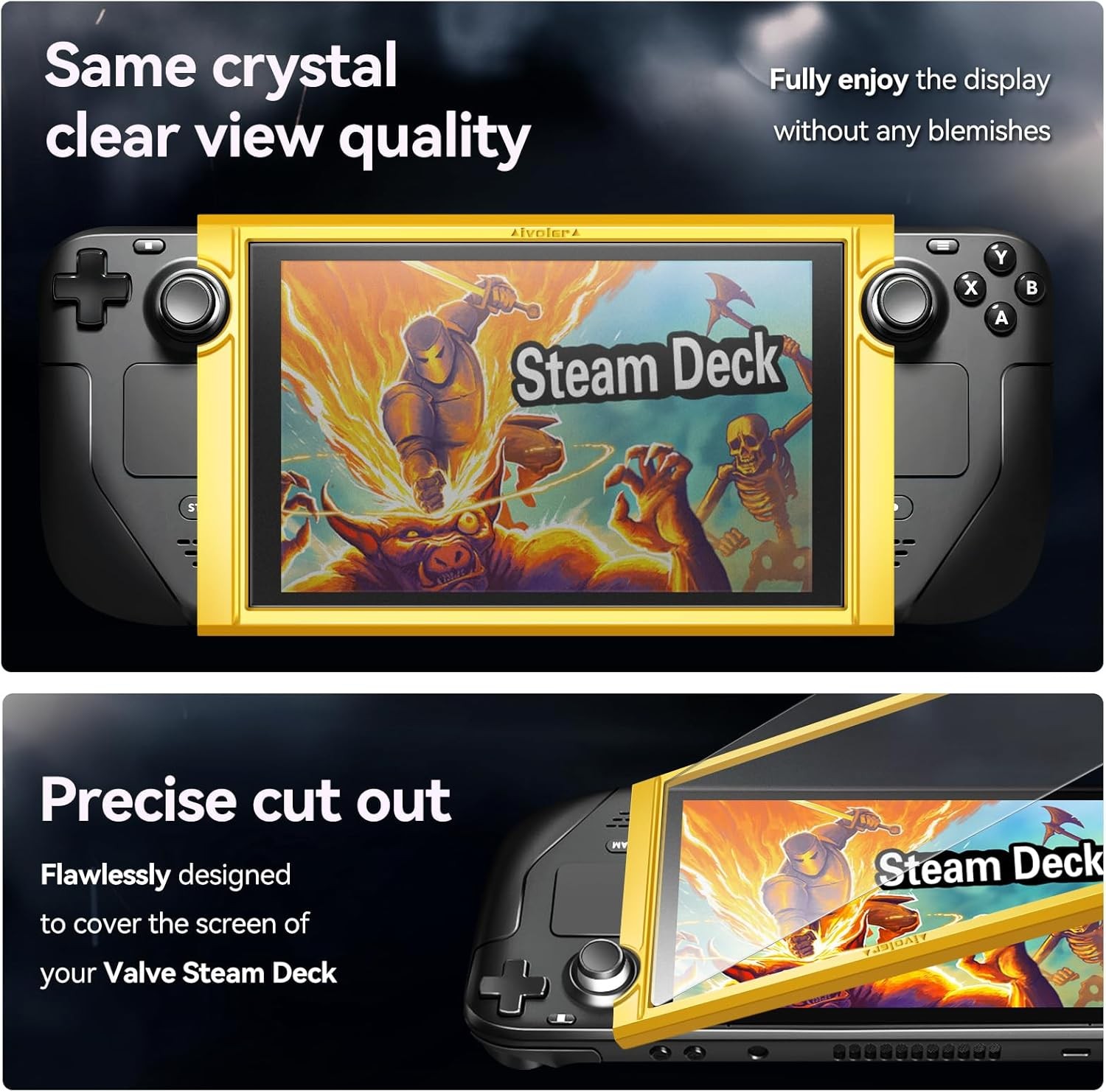 2-Pack Anti-Glare Etched Screen Protector for Steam Deck 7.0''/Steam Deck OLED 7