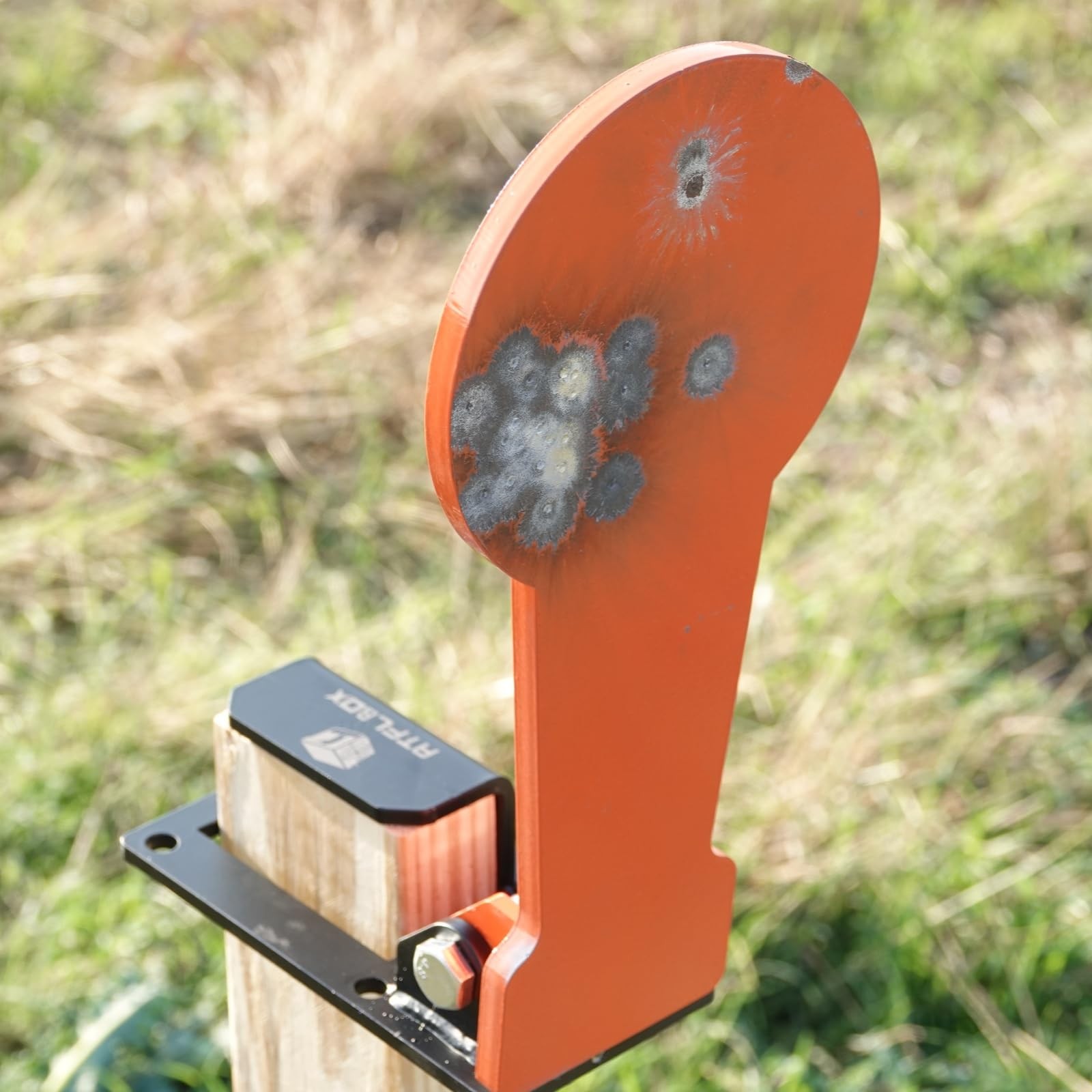 Atflbox 3/8" AR500 12.8'' Classic Popper Steel Shooting Target, 6'' Plate Aut