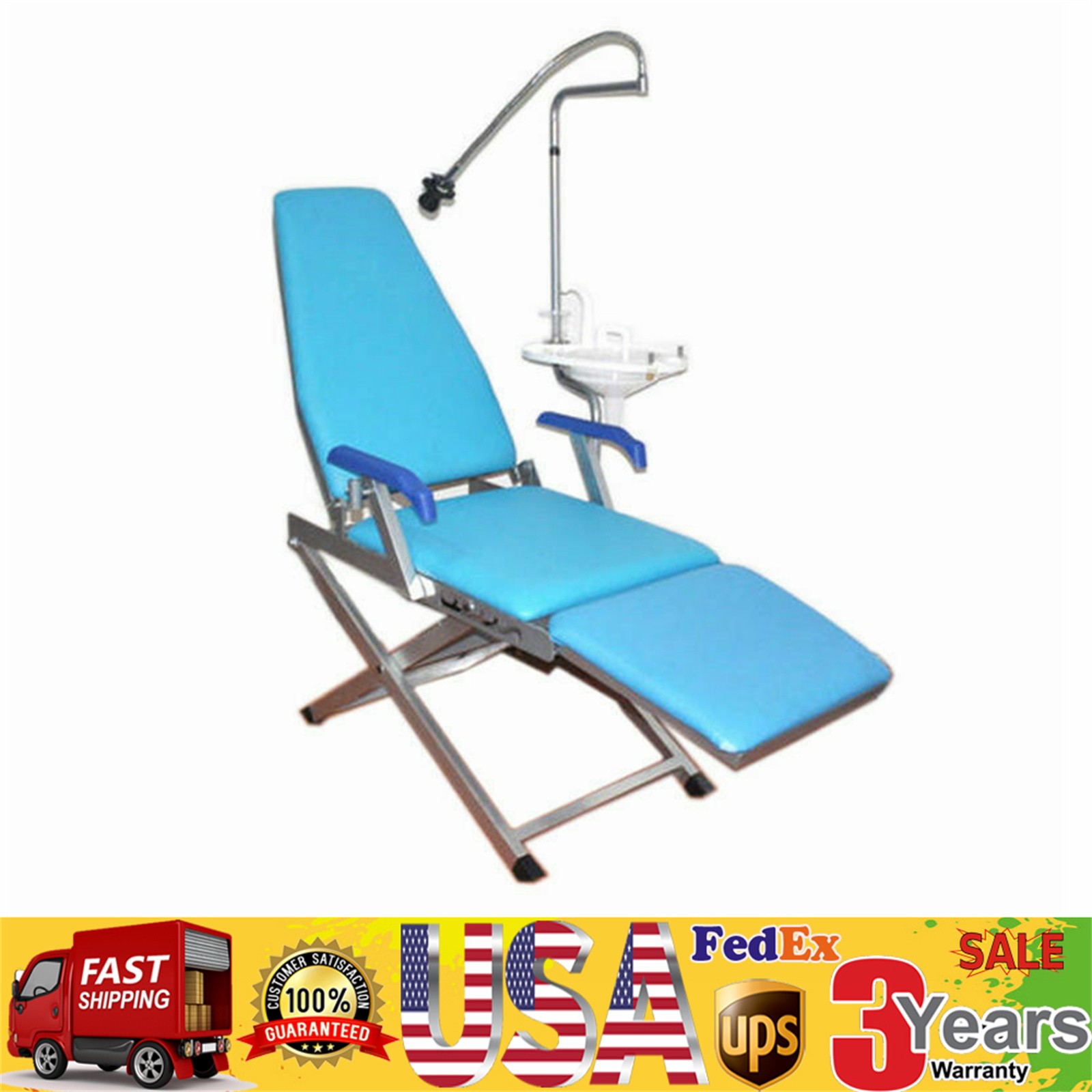Dental Mobile Delivery Unit Suction Rolling Case 4H Compressor /Chair Portable