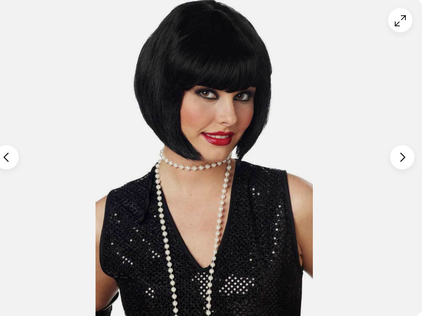 Flapper Wig-Black