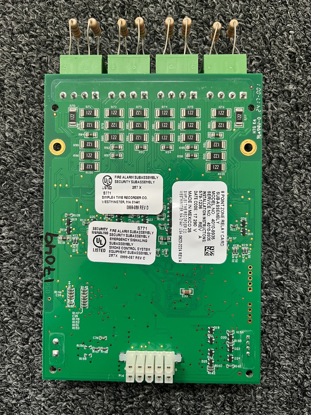 Simplex 4010-9935 8-Point Zone/Relay Module for 4010ES Panel USED TESTED