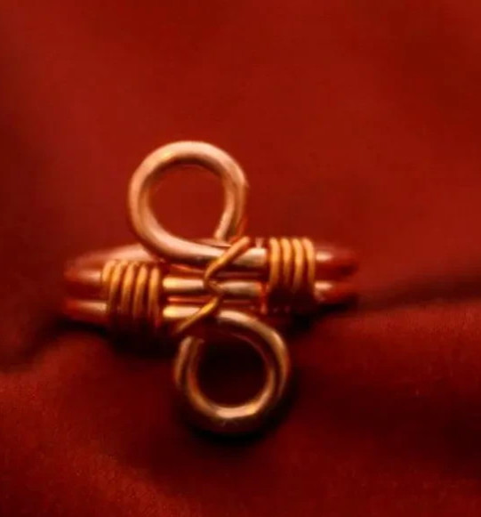 Solid Copper Minimalist Healing Ring Handmade Unisex Thumb Ring, Infinity Ring