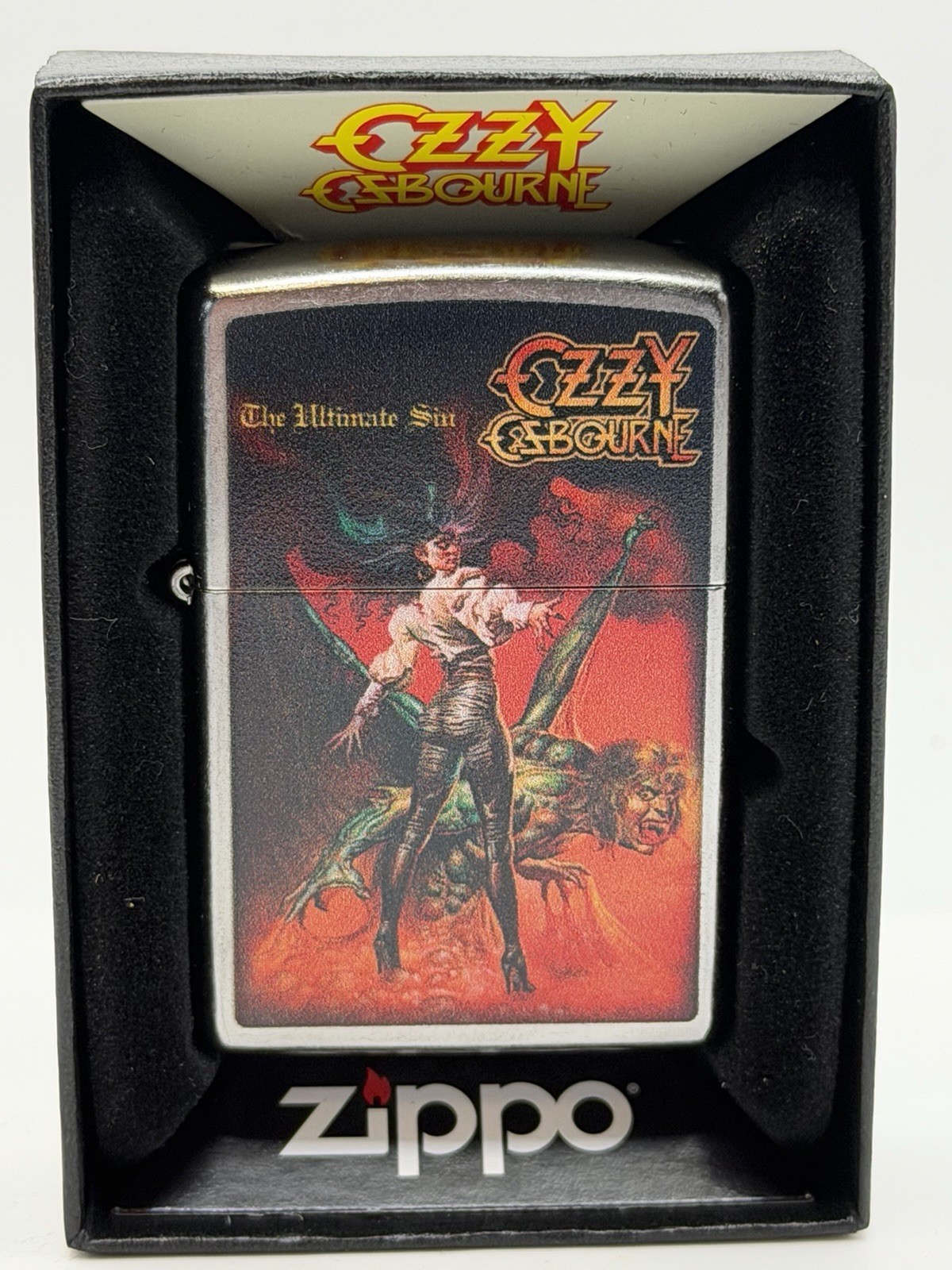 2026 Ozzy Osbourne The Ultimate Sin Chrome Zippo Lighter New