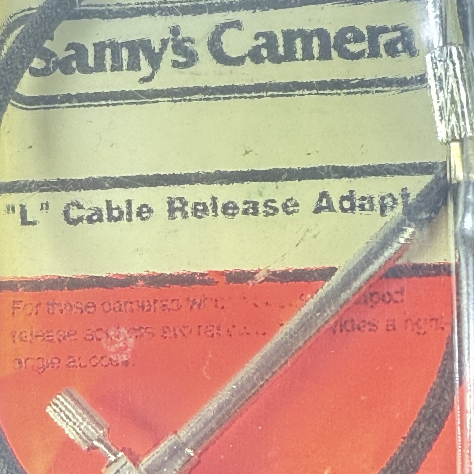 Samy’s Camera “L” Cable Release Adapter – Vintage New in Package