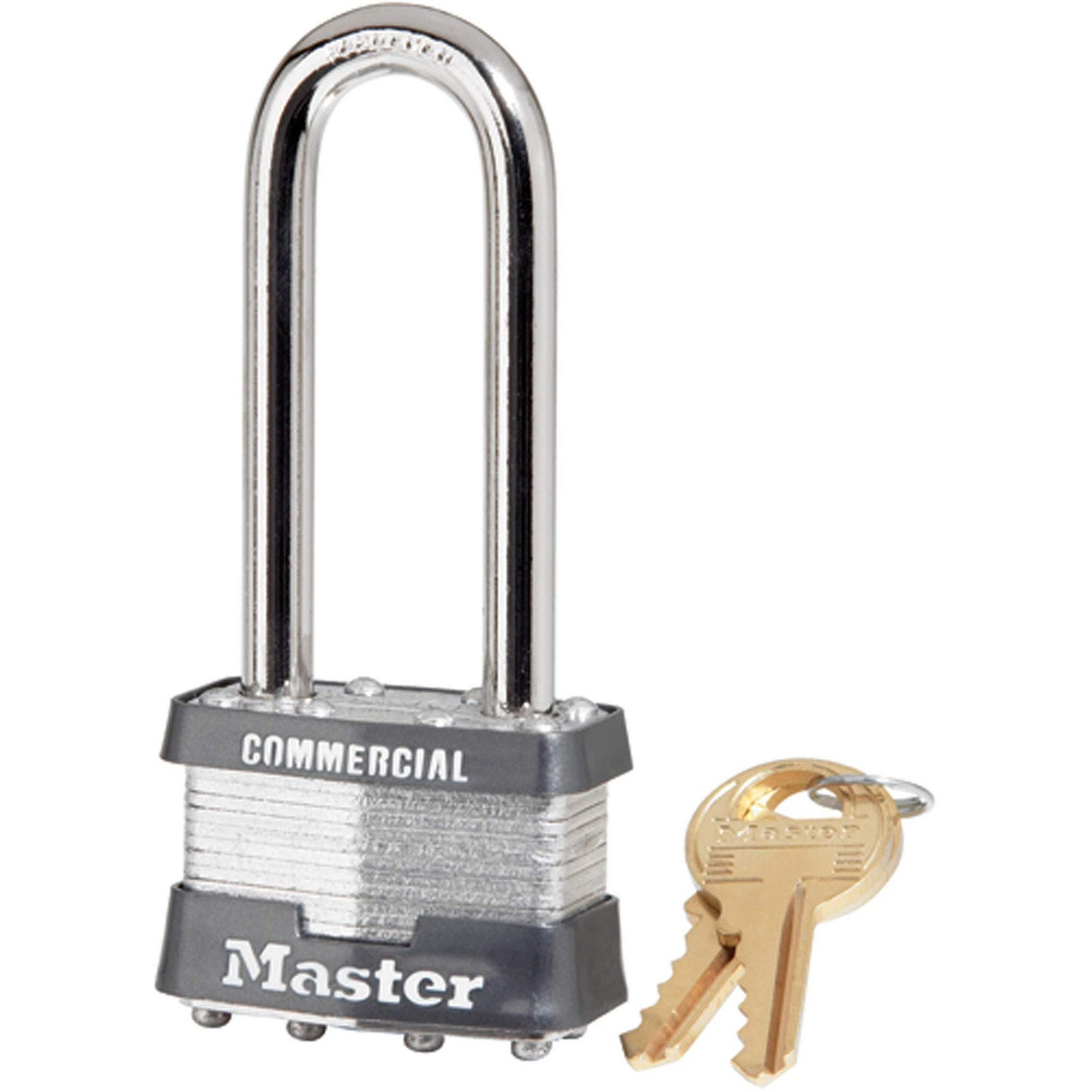 Master Lock 1 3/4in. Steel Keyed Different Padlock with 2 1/2in. Shackle,...