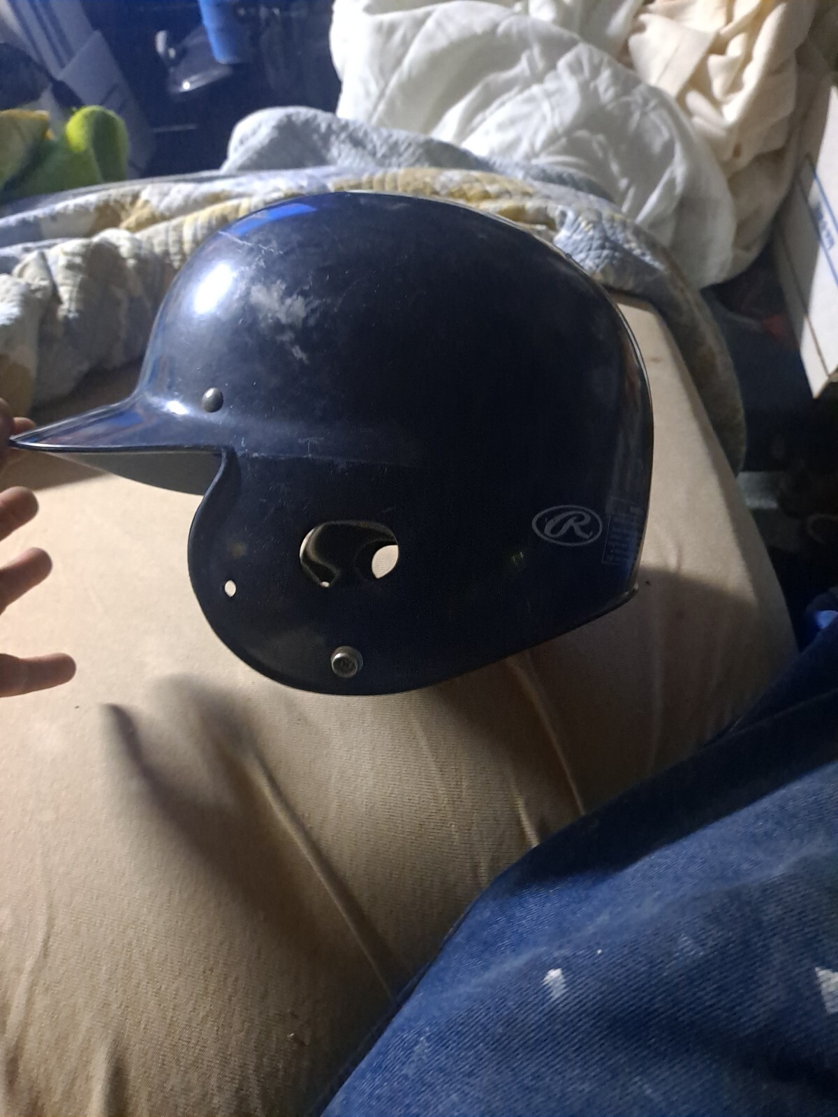 Blue Rawlings Baseball Helmet PL-1