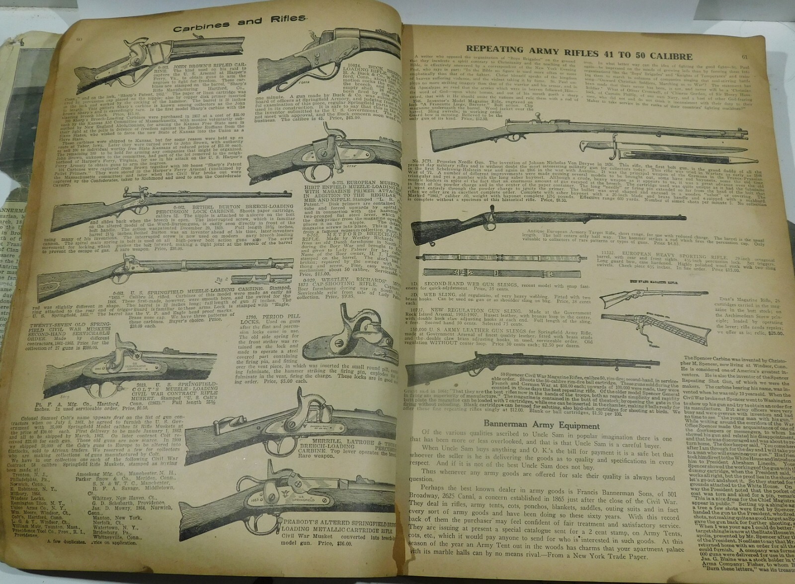 1929 Weapons and Munitions catalog in poor condition