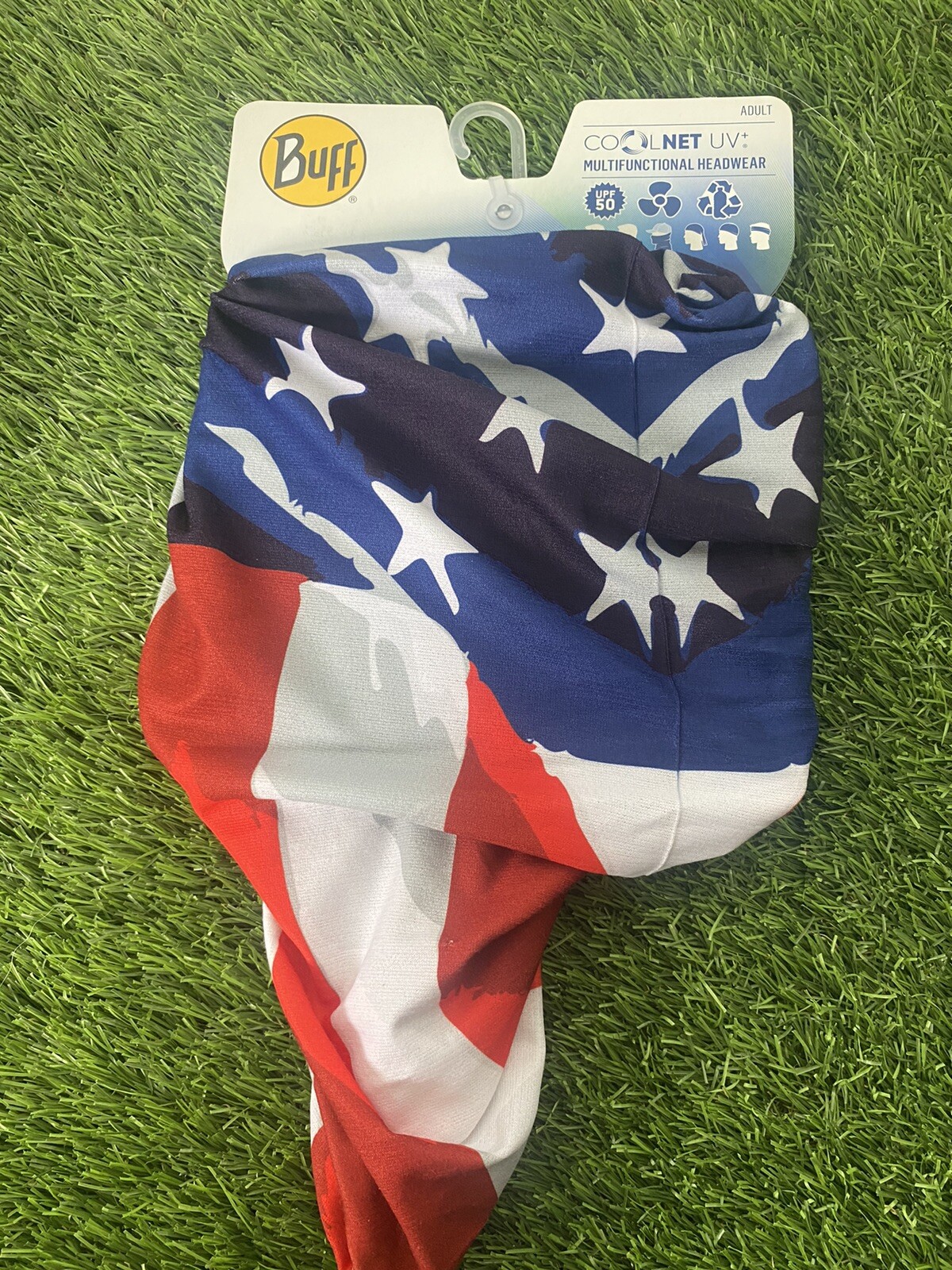 BUFF COOLNET UV UPF 50 AMERICAN FLAG NECK GAITER OSFM NWT