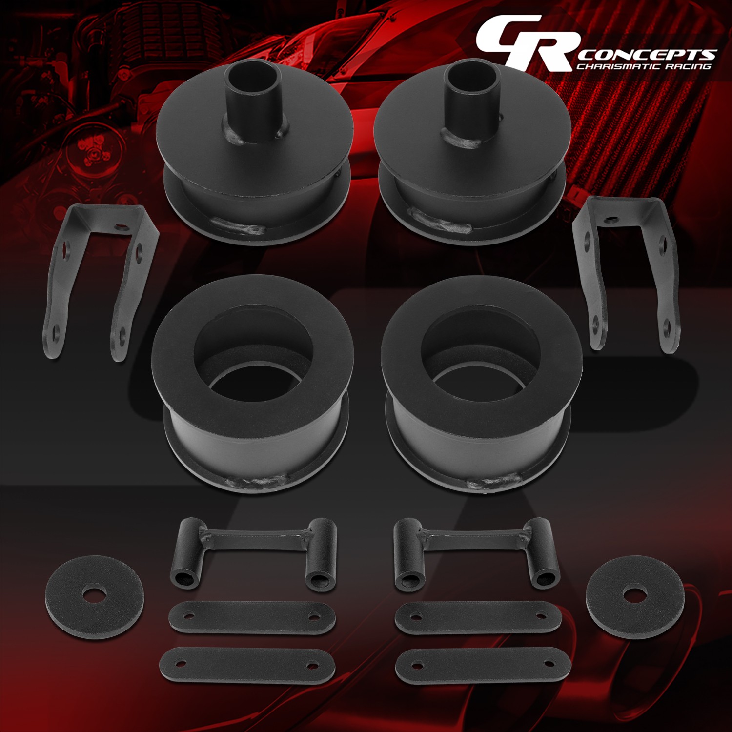 PAIR 2.5"FRONT 2"REAR COIL SPRING PERCH LIFT SPACERS FOR 2007-2017 JEEP WRANGLER
