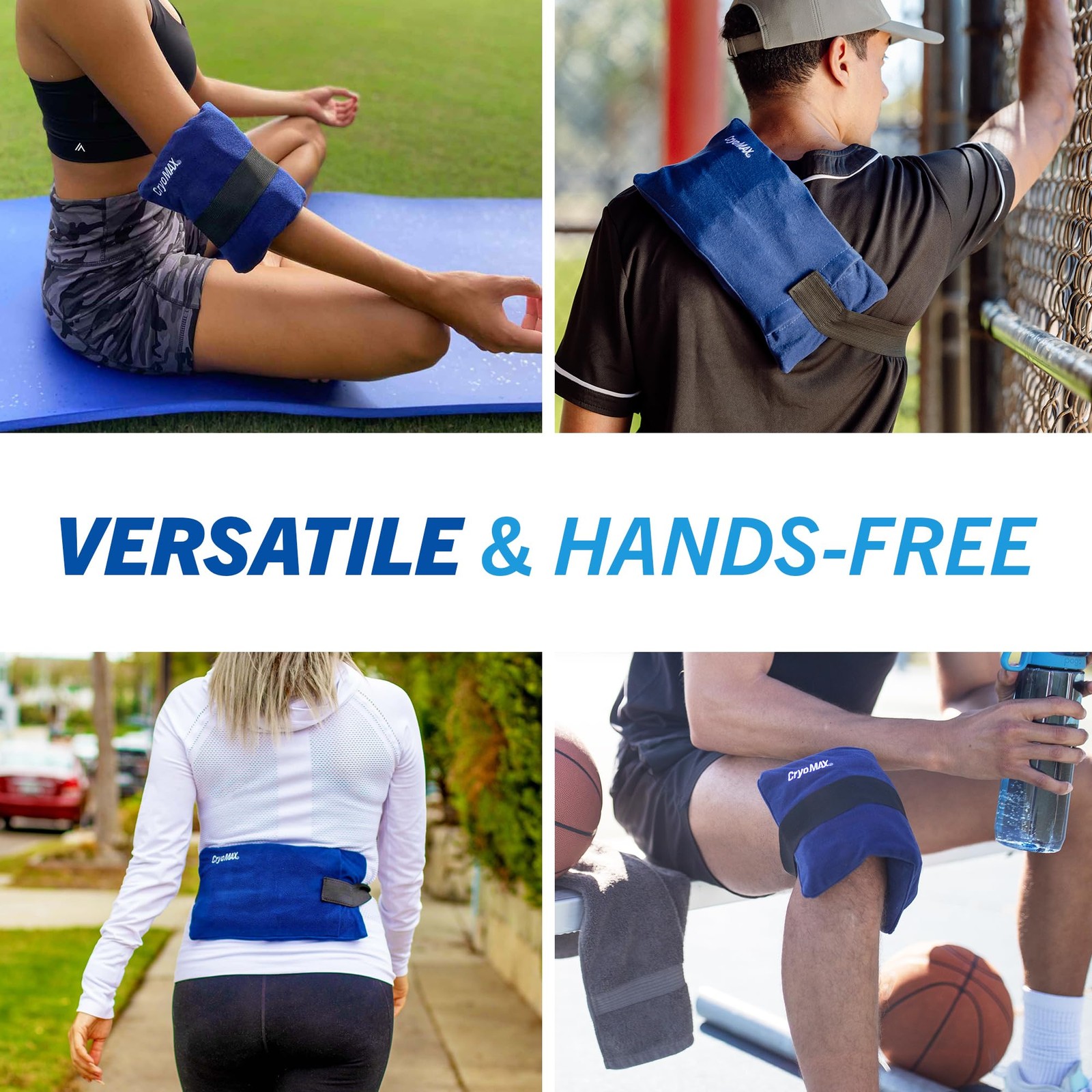 Cold Pack, 8 Hour Reusable Cold Therapy Ice Pack for Elbows, Knees, Neck + Mo...