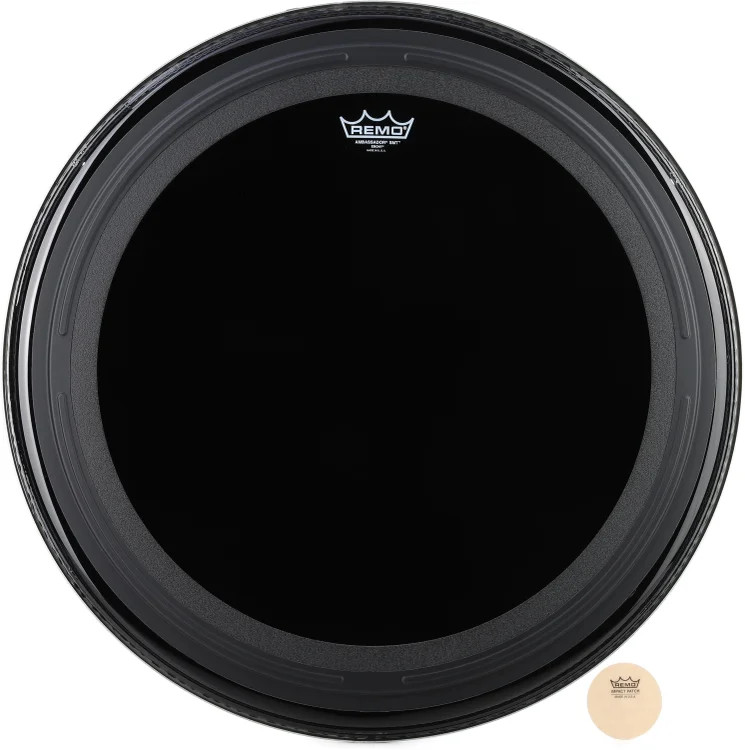 Remo Ambassador SMT Ebony Bass Drumhead - 24 inches