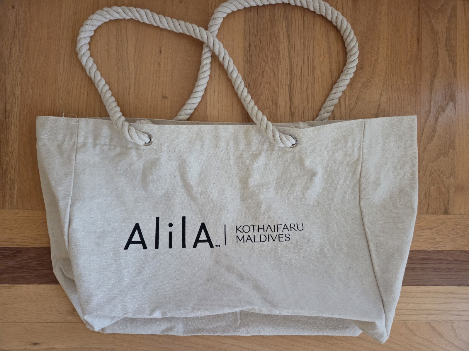 AlilA Kothaifaru Madives Hotel Resort Tote Bag Canvas Rope Handle