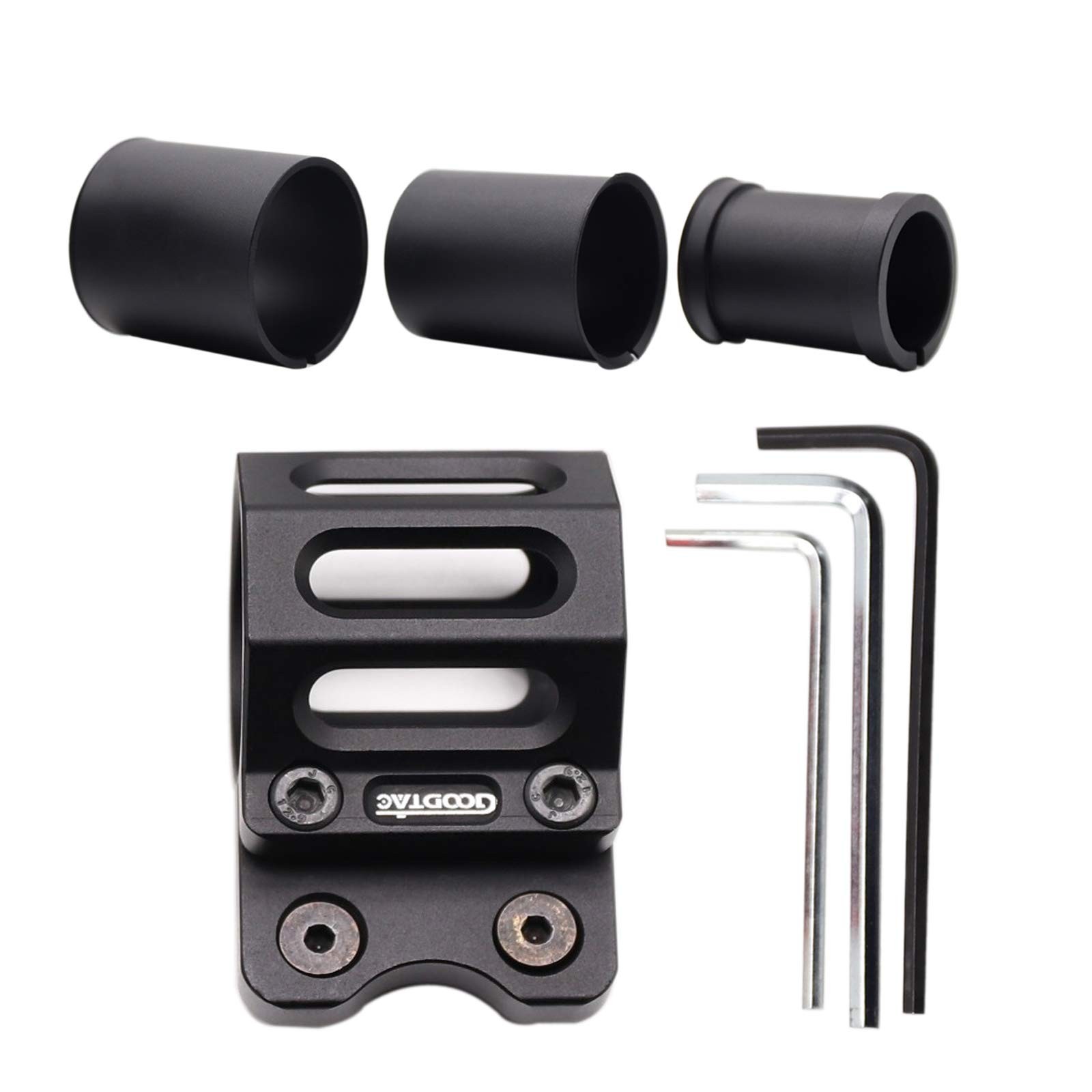 Offset Flashlight Ring Mount for Mlok Rail-3 Mounting Inserts Included Black