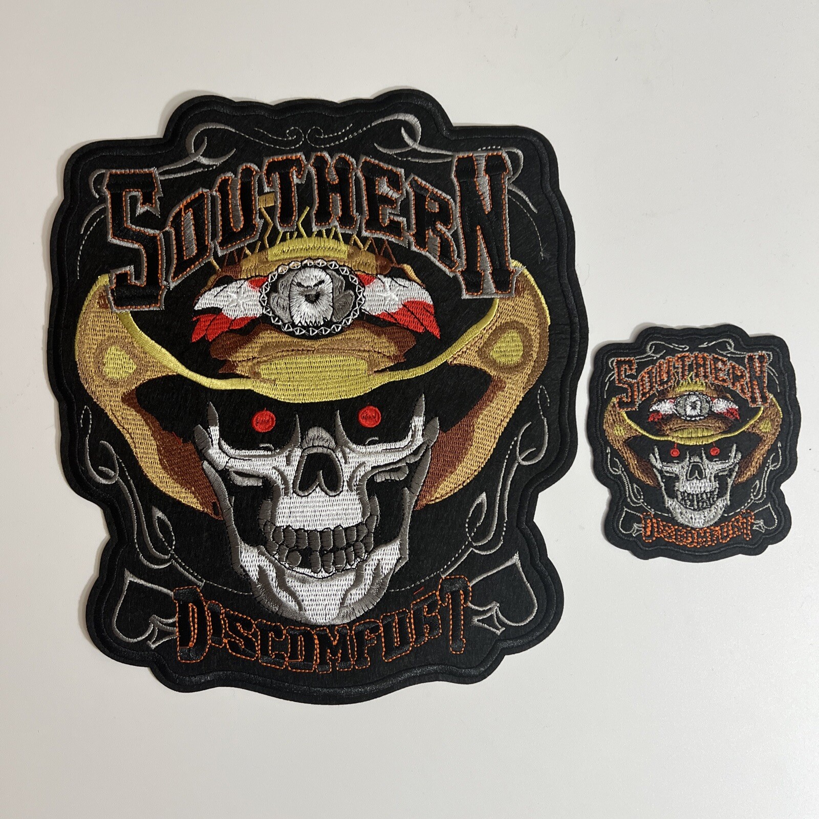 11 inch Skull Patches Motorcycle Death Skull Jackets Iron on Harley Davidson