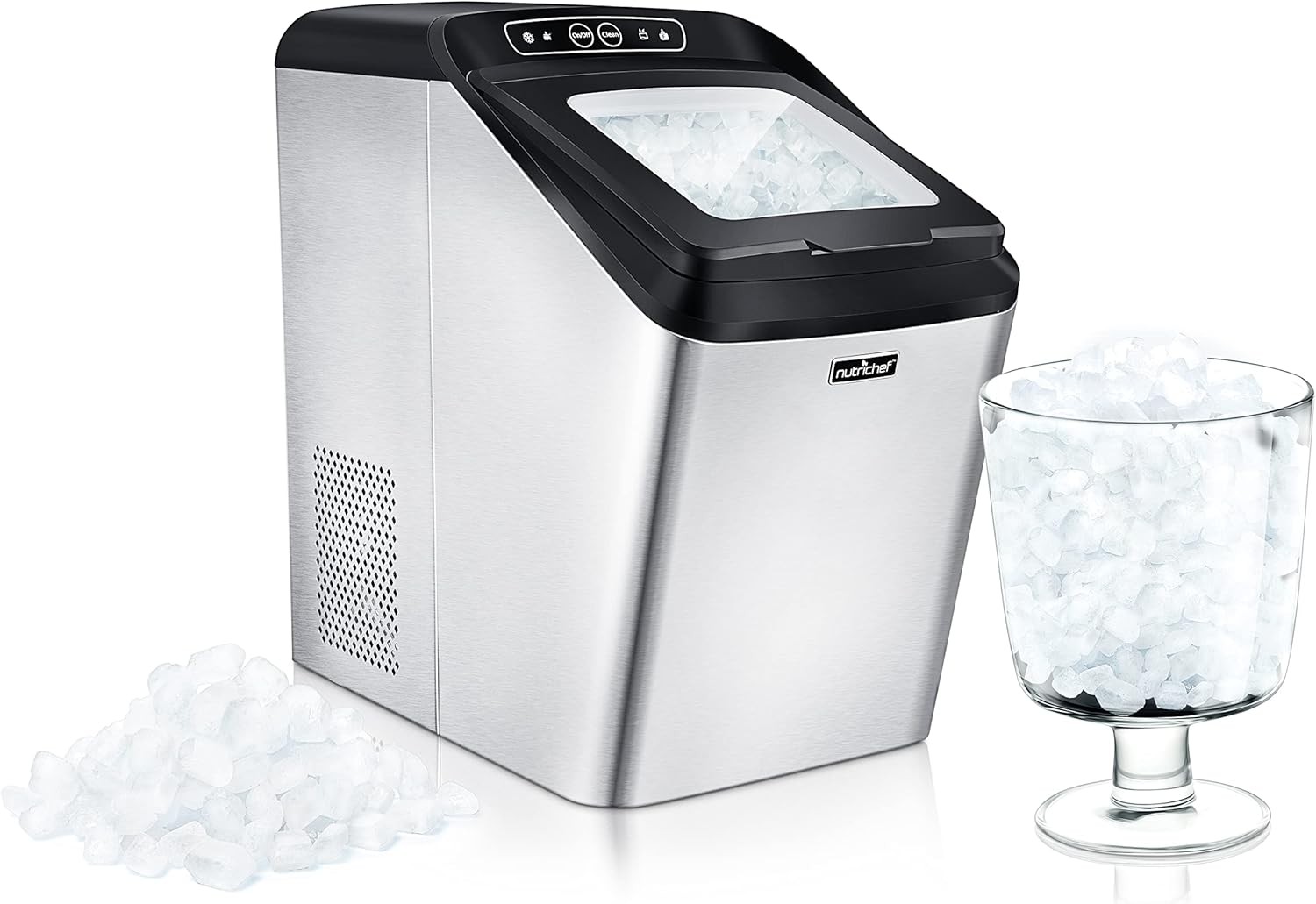 NutriChef NCICNUG.5 Countertop Ice Maker Machine (Open Box)