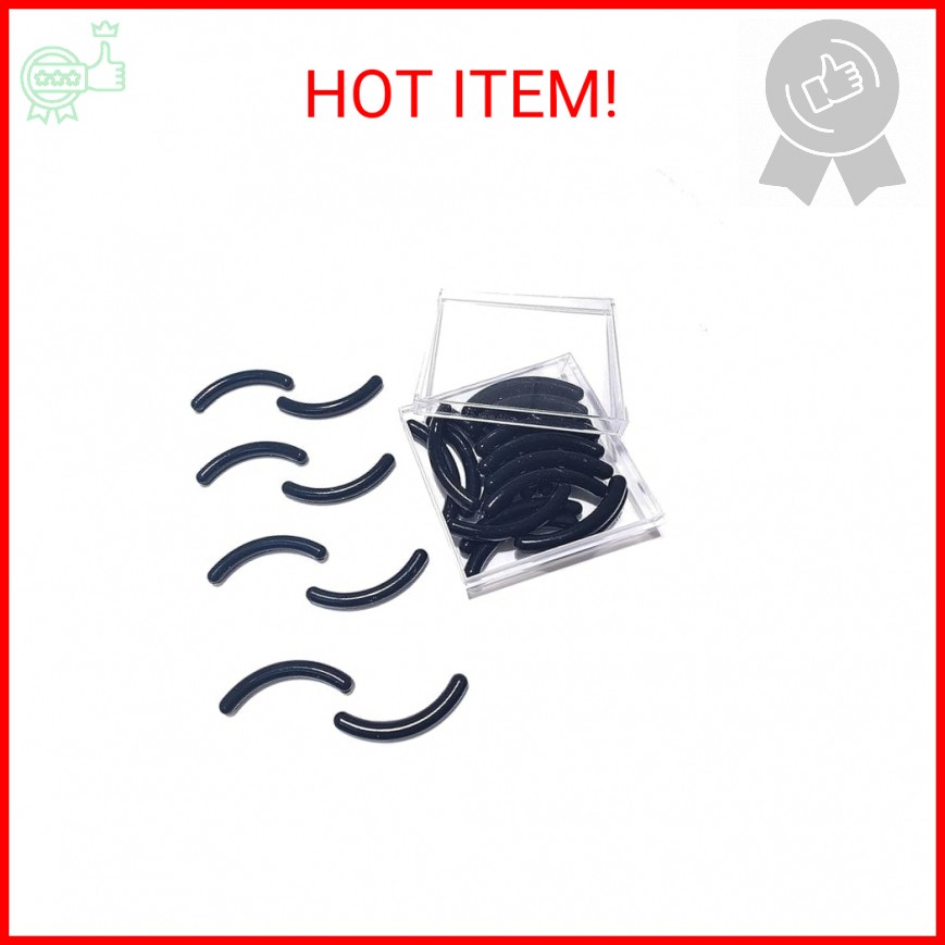 GOUWEIBA 28pcs Eyelash Curler Refill Pads - Silicone Rubber Universal Eye Lash C
