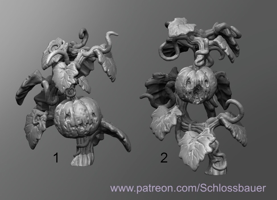 Dungeons and Dragons HD Resin Print - 52mm or 59mm Tall - Cursed Pumpkin