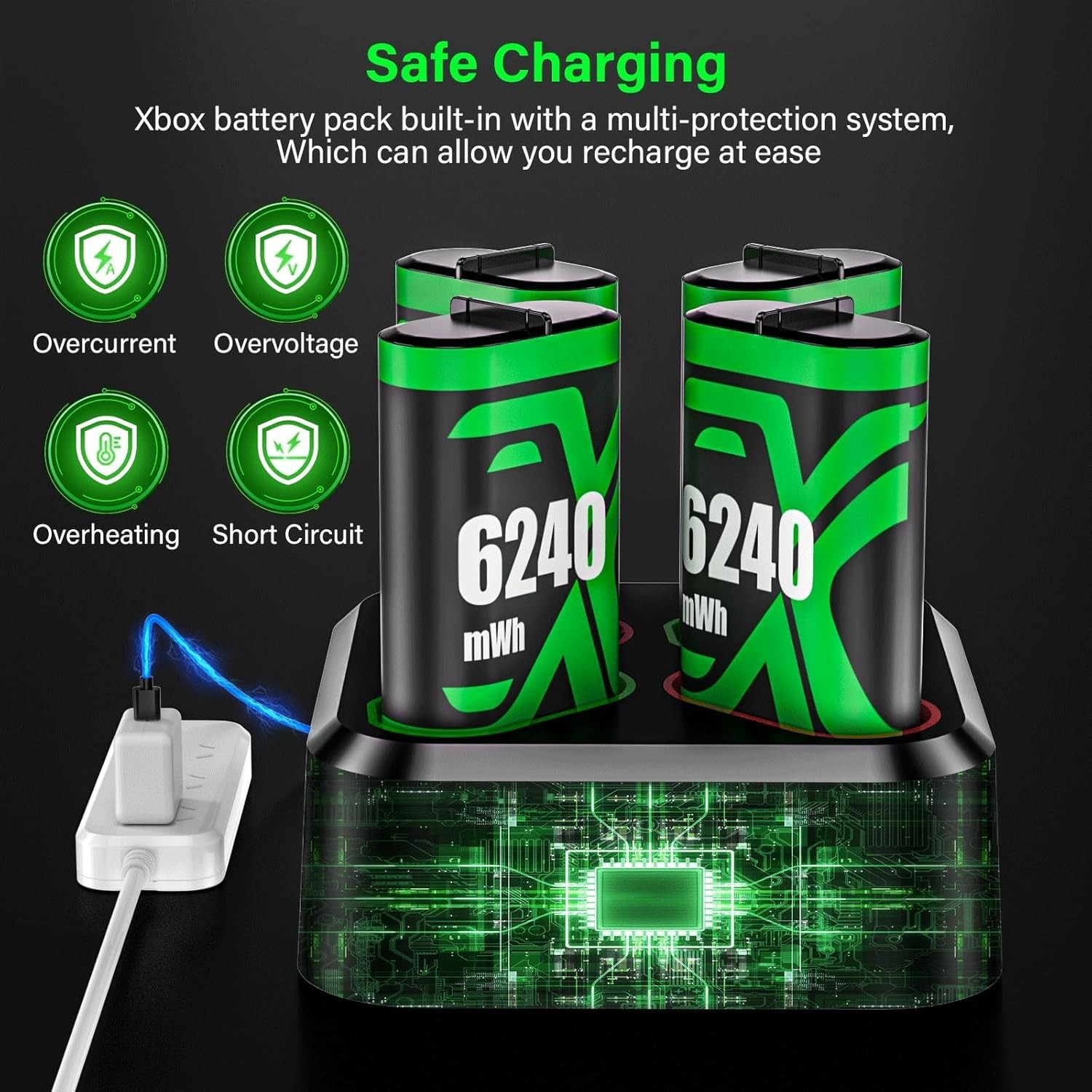 Rechargeable Xbox Controller Battery Pack for Xbox one/Xbox One S/Xbox X/Xbox...