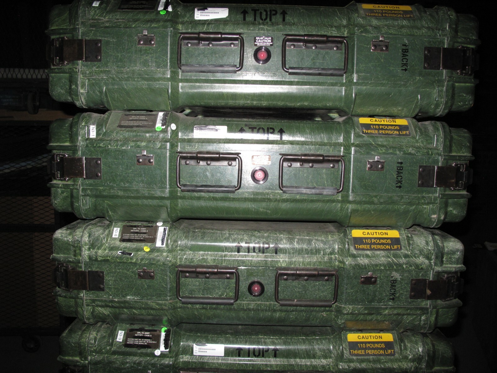 Rackmount 03U x24 General Dynamics Slide Out Composite Rack ShockMount Hard Case