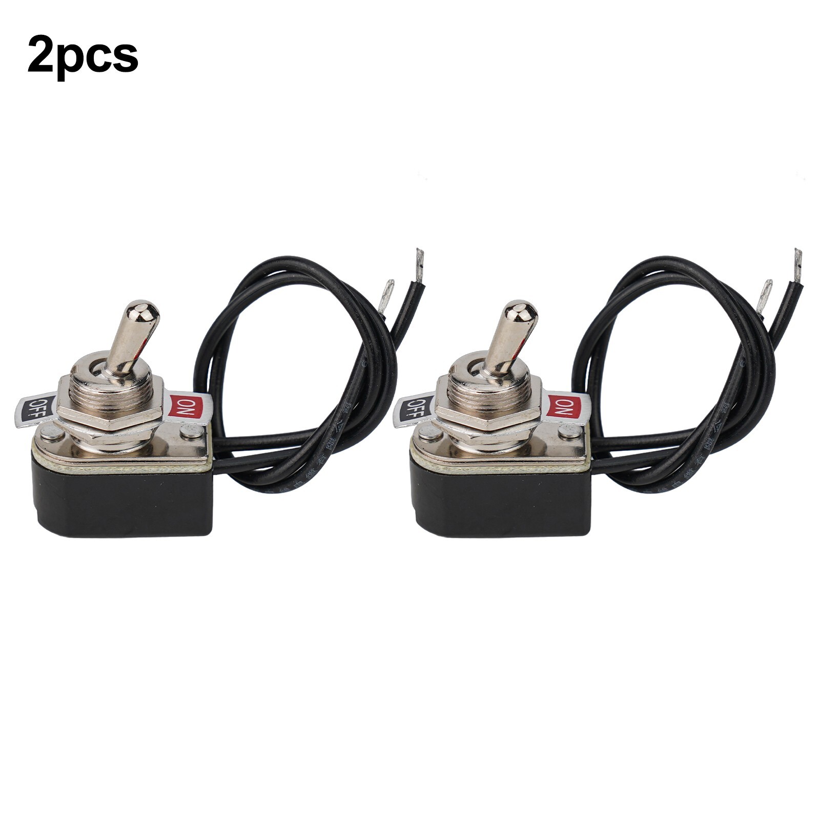 2PCS for 2 Foot ONOFF Prewired Rocker for TOGGLE Switch SPST 6A125V High Quality
