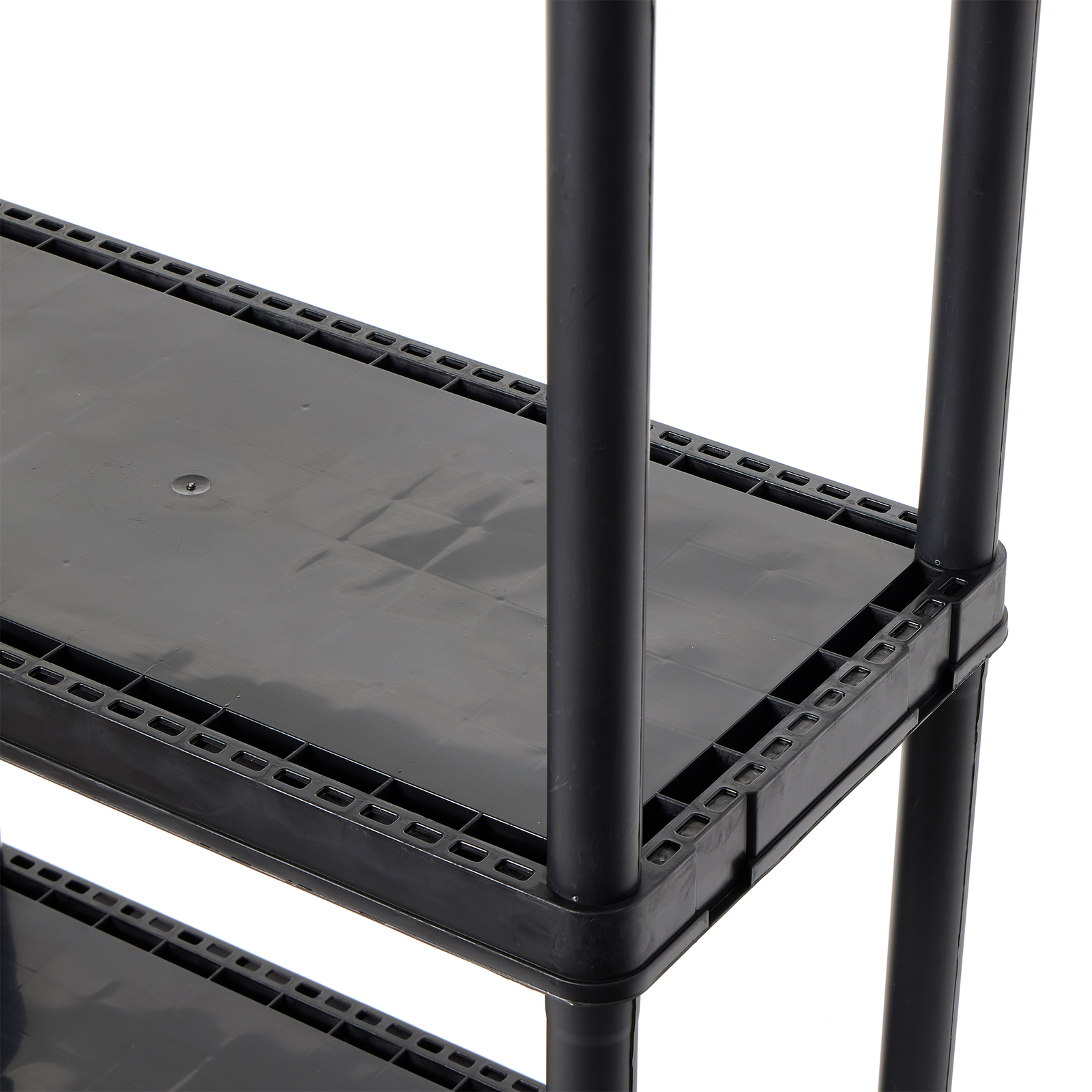 Gracious Living 4-Shelf Fixed Height Solid Organizing Storage Unit, (2 Pack)