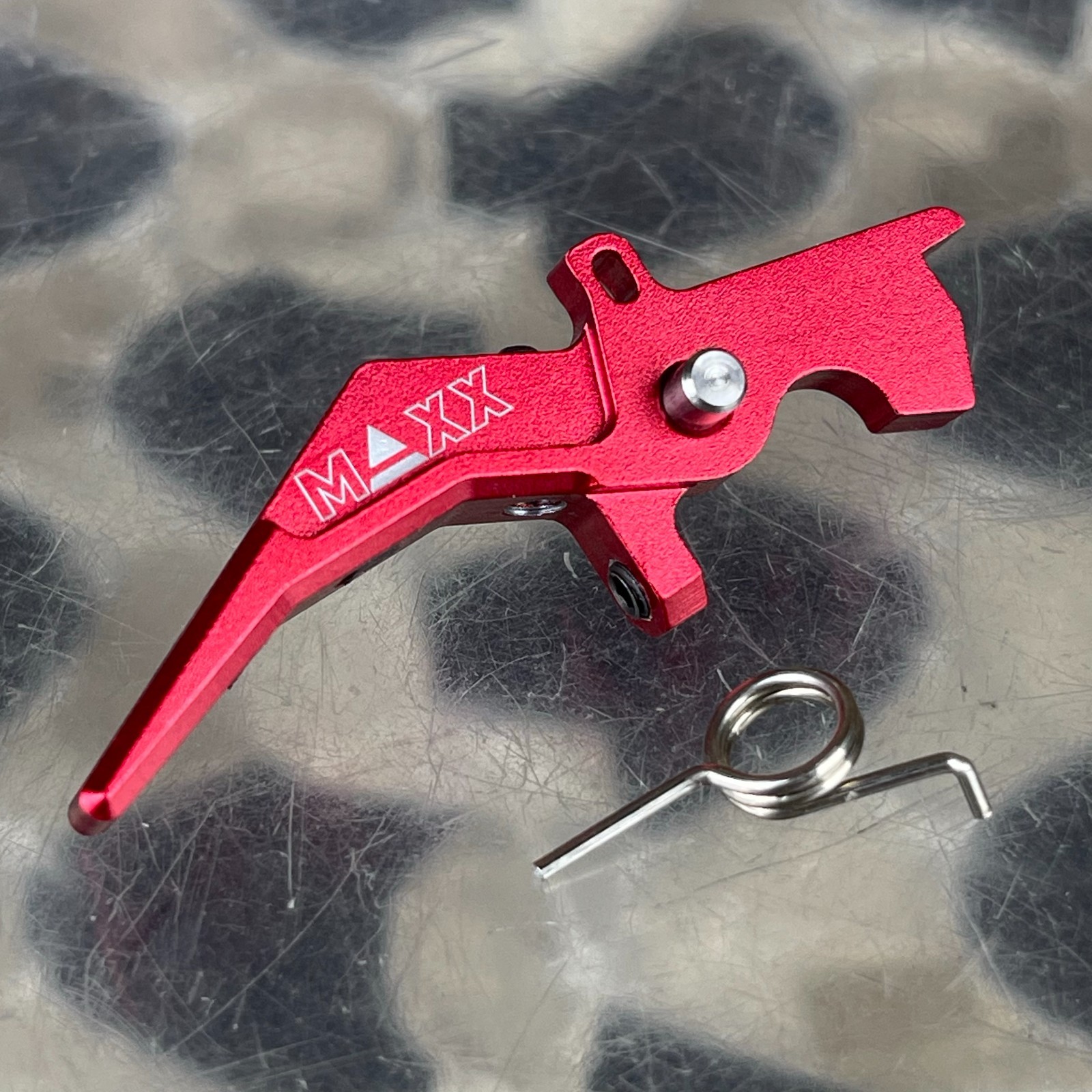 NEW Maxx Model CNC Aluminum Advanced Speed Trigger Style B - Red (MX-TRG002SBR)